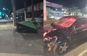 Motorista que destruiu ponto de ônibus segue detida após não pagar fiança em Cascavel