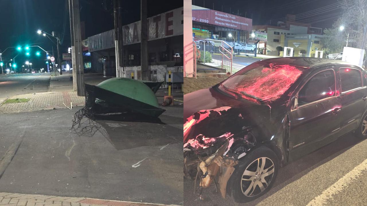 Imagem referente a Motorista que destruiu ponto de ônibus segue detida após não pagar fiança em Cascavel