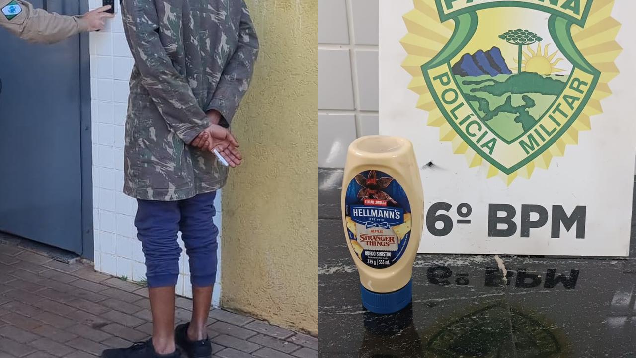 Bagulhos sinistros: Homem é preso após furtar maionese em Cascavel