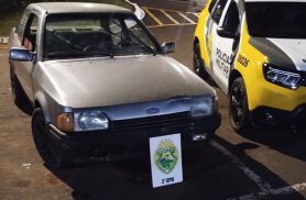 PM apreende carro com placa dianteira ausente e diversas irregularidades em Pato Branco