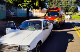Colisão entre Chevette e moto deixa vítima ferida no Brasília Colisão entre Chevette e moto deixa vítima ferida no Brasília
