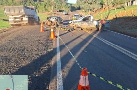 Mulher morre após grave acidente entre Gol e Strada na PR-364