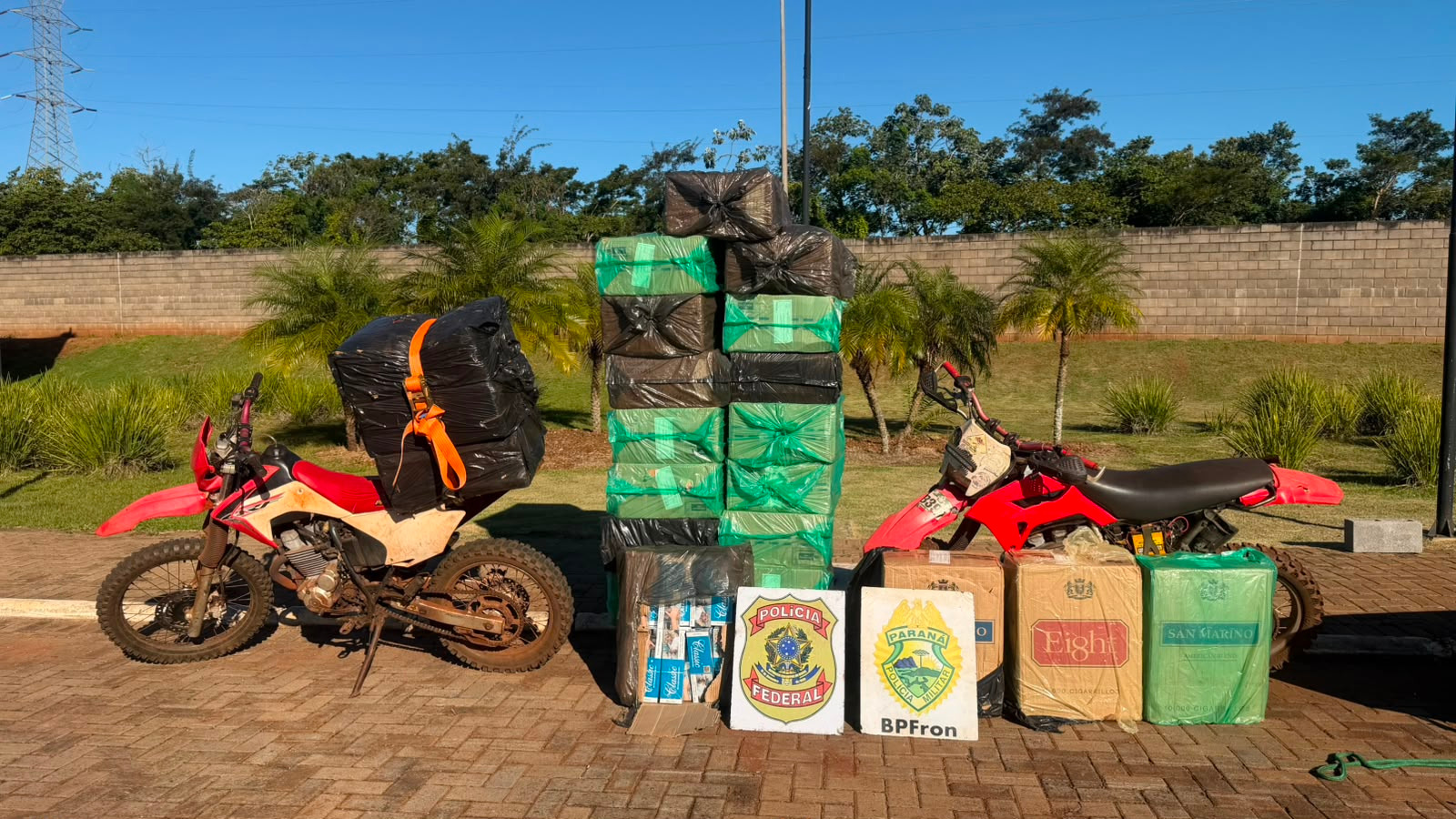Ação integrada apreende 1.200 pacotes de cigarros contrabandeados em Guaíra