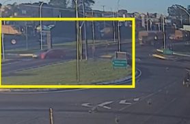 Bateu! Câmera flagra acidente de trânsito no Trevo da Portal