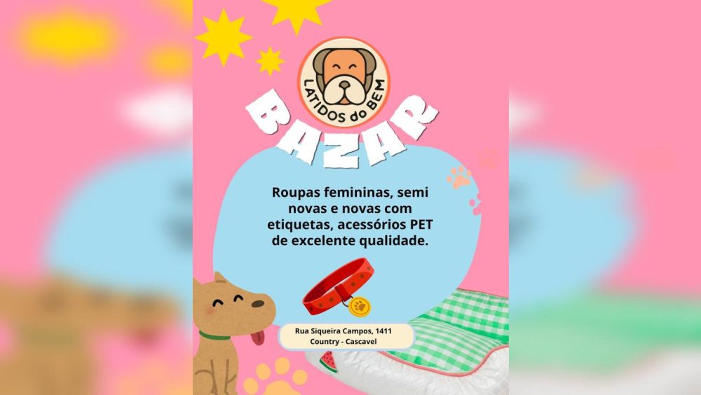 Bazar solidário arrecada recursos para ONG Latidos do Bem e tratamento de João em Cascavel Imagem referente a Bazar solidário arrecada recursos para ONG Latidos do Bem e tratamento de João em Cascavel