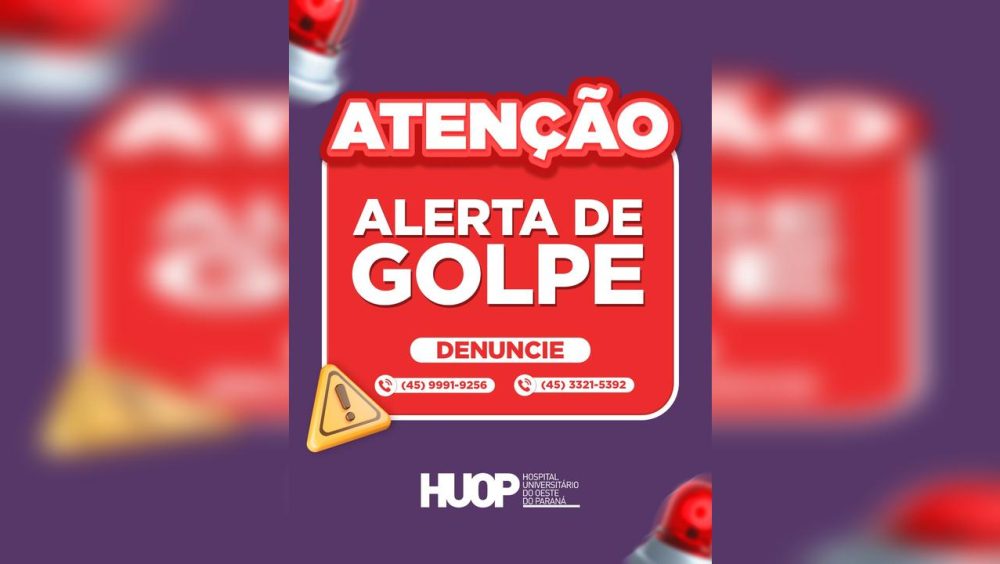 HUOP de Cascavel alerta sobre golpes de cobranças falsas em nome do hospital Imagem referente a HUOP de Cascavel alerta sobre golpes de cobranças falsas em nome do hospital