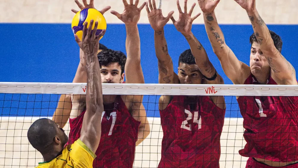 Imagem referente a Vôlei: Brasil perde para EUA e volta a se complicar na Liga das Nações