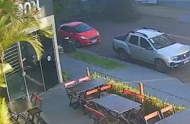 Vídeo mostra momento em que árvore desaba no Centro de Cascavel Vídeo mostra momento em que árvore desaba no Centro de Cascavel