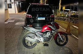 ROTAM apreende motocicleta após perseguição pelas ruas de Pato Branco
