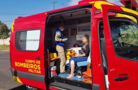 Motociclista salta quebra-molas sem sinalização em via recapada e fica ferida Motociclista salta quebra-molas sem sinalização em via recapada e fica ferida