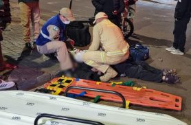 Motoboy fica ferido em acidente de trânsito no Tarumã