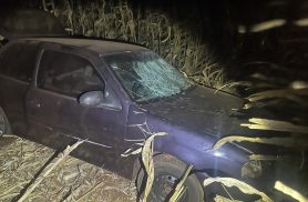 Gol tomba na PR-182 entre Toledo e Maripá e motorista fica ferido