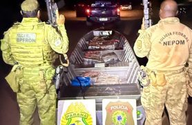 Integração entre BPFRON e Polícia Federal resulta na apreensão de 280,3 quilos de maconha em Foz do Iguaçu