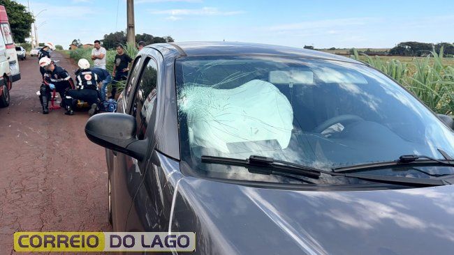 Moto com placas do Paraguai se envolve em acidente e piloto tem TCE Imagem referente a Moto com placas do Paraguai se envolve em acidente e piloto tem TCE