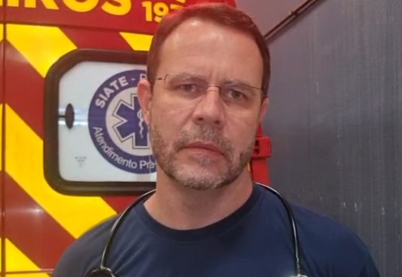 "Teve uma queda transitória da pressão arterial", destaca médico sobre vítima de acidente no Centro "Teve uma queda transitória da pressão arterial", destaca médico sobre vítima de acidente no Centro