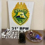Denúncia leva PM a apreender cocaína e prender suspeito por tráfico em Palotina Imagem relativa a Denúncia leva PM a apreender cocaína e prender suspeito por tráfico em Palotina