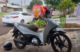 Motociclista sofre acidente após cachorro atravessar a rua repentinamente no Floresta Motociclista sofre acidente após cachorro atravessar a rua repentinamente no Floresta