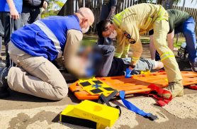 Jovem fica ferido em acidente de trânsito na Rua Manaus Jovem fica ferido em acidente de trânsito na Rua Manaus