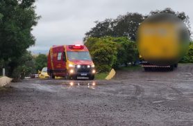 Queda de aproximadamente 4 metros deixa trabalhador ferido em Cascavel