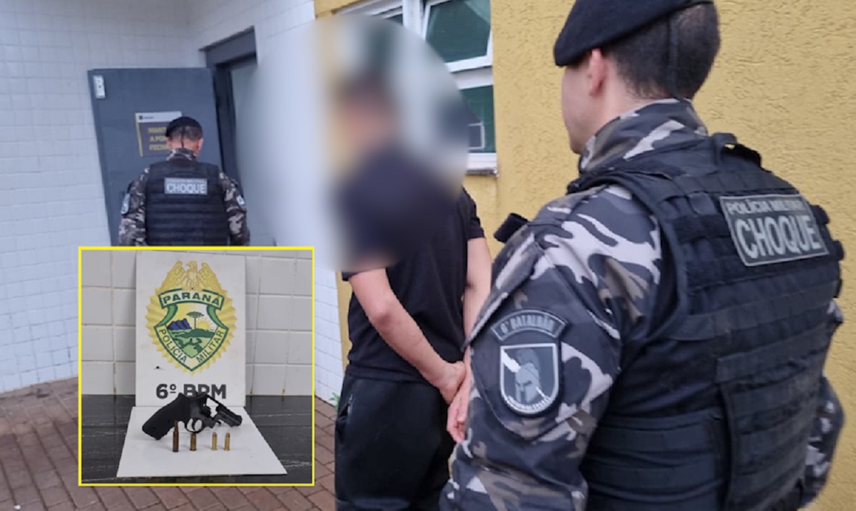 Denúncia leva à prisão de jovem com revólver calibre 38 no Santa Felicidade