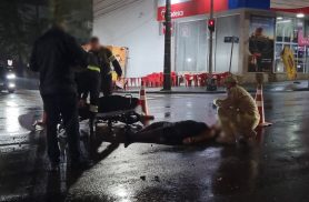 Motociclista tem lesões graves após colisão com Santa Fé no Centro de Cascavel