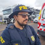 Imagem relativa a PRF confirma envolvimento de caminhão que realizava ultrapassagem proibida em acidente com morte na BR-369