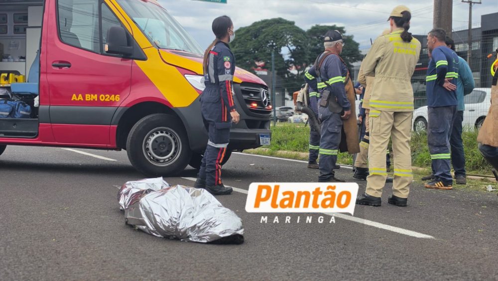 Atropelamento fatal na Avenida Colombo em Maringá deixa trabalhador morto Imagem referente a Atropelamento fatal na Avenida Colombo em Maringá deixa trabalhador morto