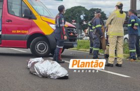 Atropelamento fatal na Avenida Colombo em Maringá deixa trabalhador morto