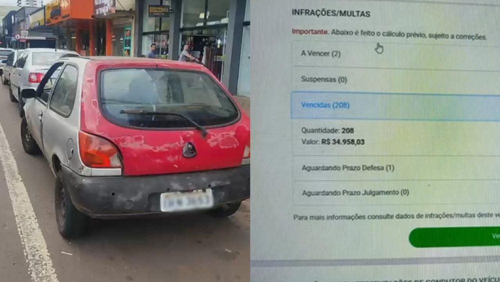 Carro com mais de R$ 34 mil em débitos é apreendido no Centro de Cascavel Imagem referente a Carro com mais de R$ 34 mil em débitos é apreendido no Centro de Cascavel