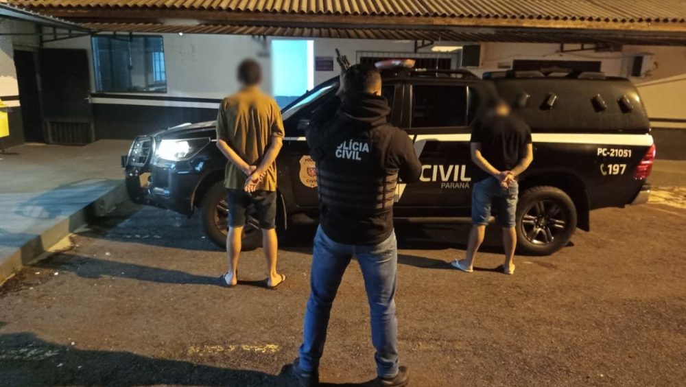 Polícia Civil prende em flagrante dupla suspeita de furto qualificado em Agrocafeeira Imagem referente a Polícia Civil prende em flagrante dupla suspeita de furto qualificado em Agrocafeeira