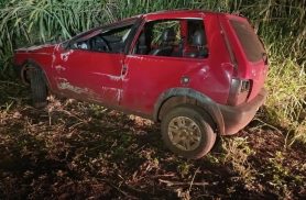 Motorista fica ferido em capotamento na estrada de Vila Nova, em Toledo