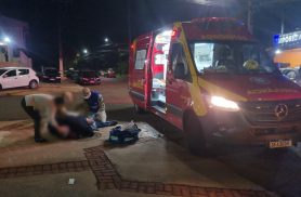 Colisão entre moto e Polo deixa vítima na Rua Medianeira Colisão entre moto e Polo deixa vítima na Rua Medianeira