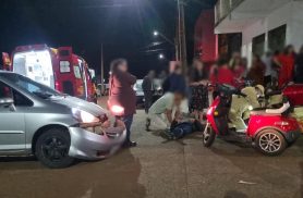 De triciclo elétrico, idosos ficam feridos em acidente de trânsito no Florais do Paraná