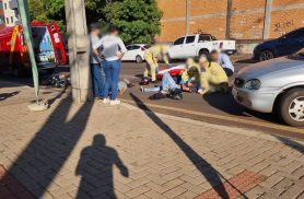 Duas pessoas ficam feridas após colisão na Rua Recife, no Centro
