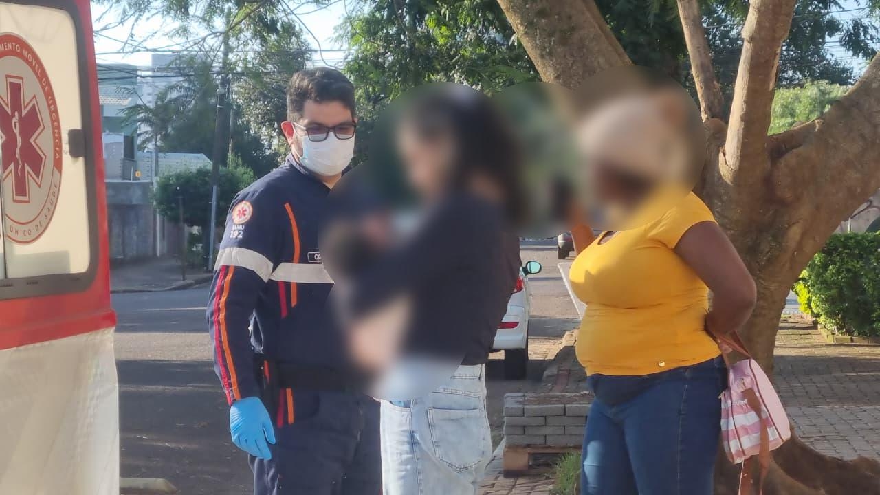 Susto no Centro: Bebê é socorrido pelo Samu em Cascavel