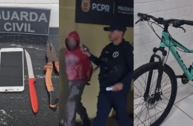Homem detido pela GCP é apresentado na Central de Flagrantes com ferramentas e uma bicicleta