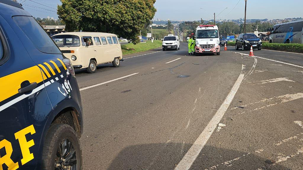 Motociclista fica ferido após colisão com carro na BR-369, em Londrina