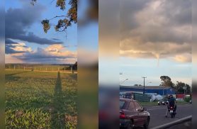 Tempo louco em Cascavel: Chuva, pedra, alagamentos, sol e, agora, formação de 'nuvem-funil'