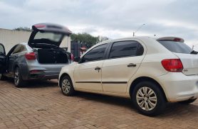 Assalto na BR-369: PM apreende BMW e Gol com suspeitos