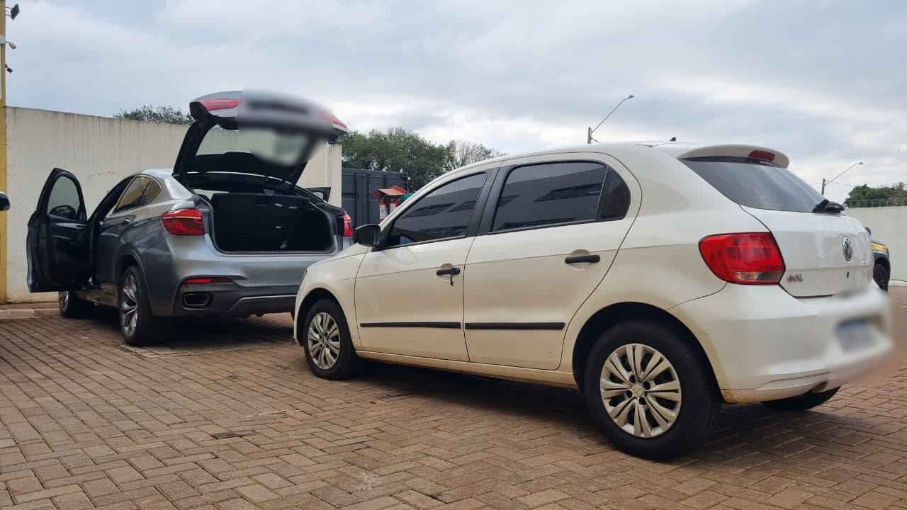 Assalto na BR-369: PM apreende BMW e Gol com suspeitos