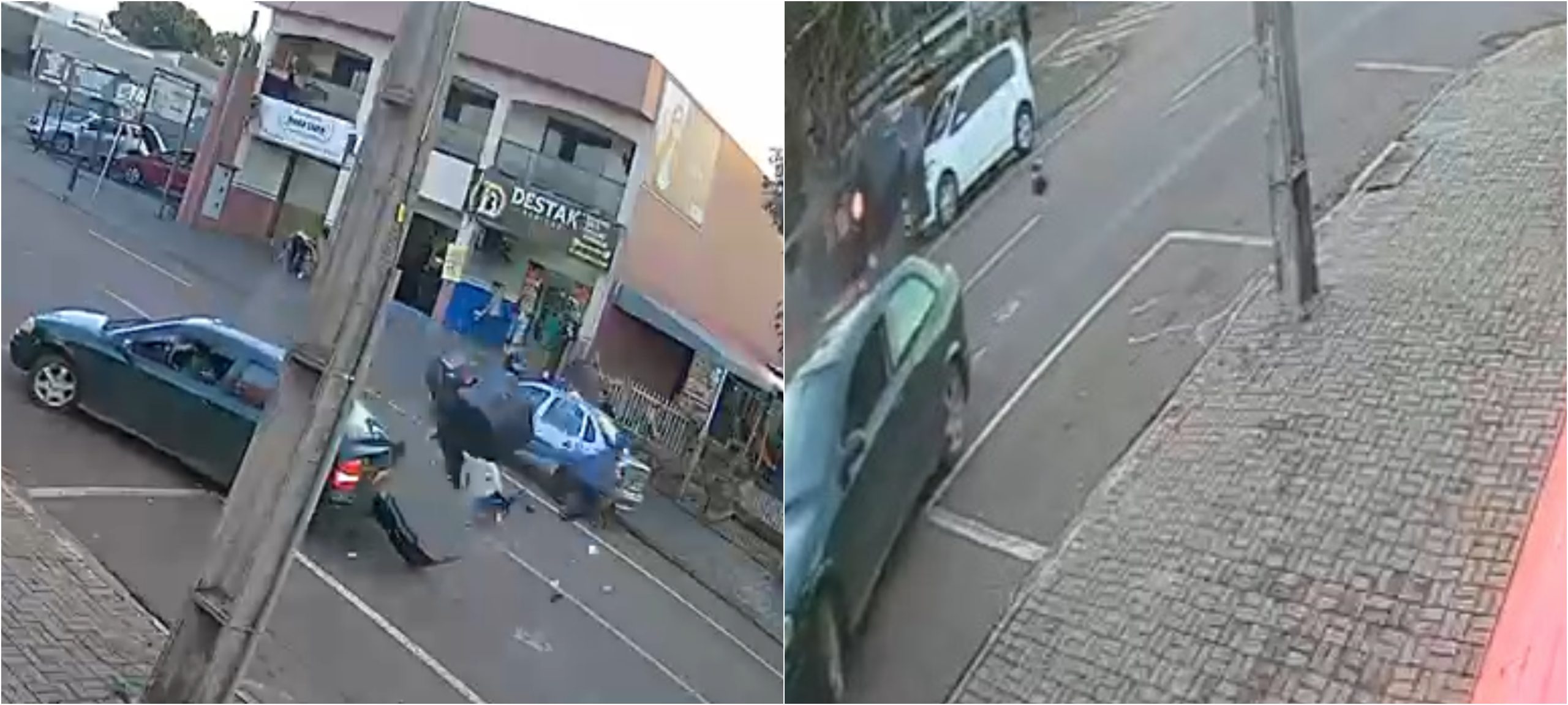 Câmeras registram momento em que motociclista é arremessado para o alto em grave acidente no Santa Cruz
