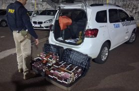 PRF e Receita Federal apreendem carga de cigarros contrabandeados na BR-277