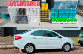Duas mulheres são presas com 114 celulares e veículo furtado na BR-277