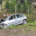 Imagem relativa a Casal e duas crianças ficam feridos após saída de pista na BR-153