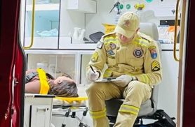 Mulher fica ferida após atropelamento; condutor deixa local antes da chegada do Siate
