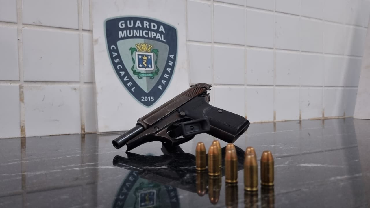 Pistola argentina é apreendida pela Guarda Municipal