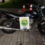 Imagem relativa a Motocicleta é apreendida após 