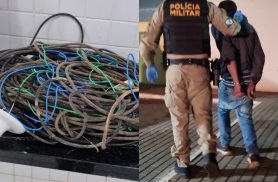 Homem é detido por furto de fios na Região da FAG em Cascavel
