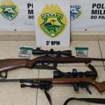 Imagem relativa a PM prende três suspeitos por caça ilegal e apreende rifles em Honório Serpa