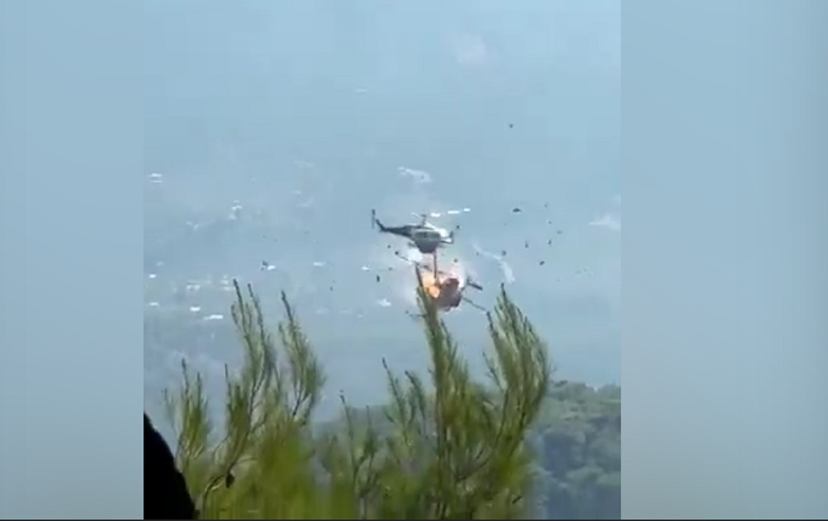 VEJA O VÍDEO: helicópteros colidem durante combate a incêndio